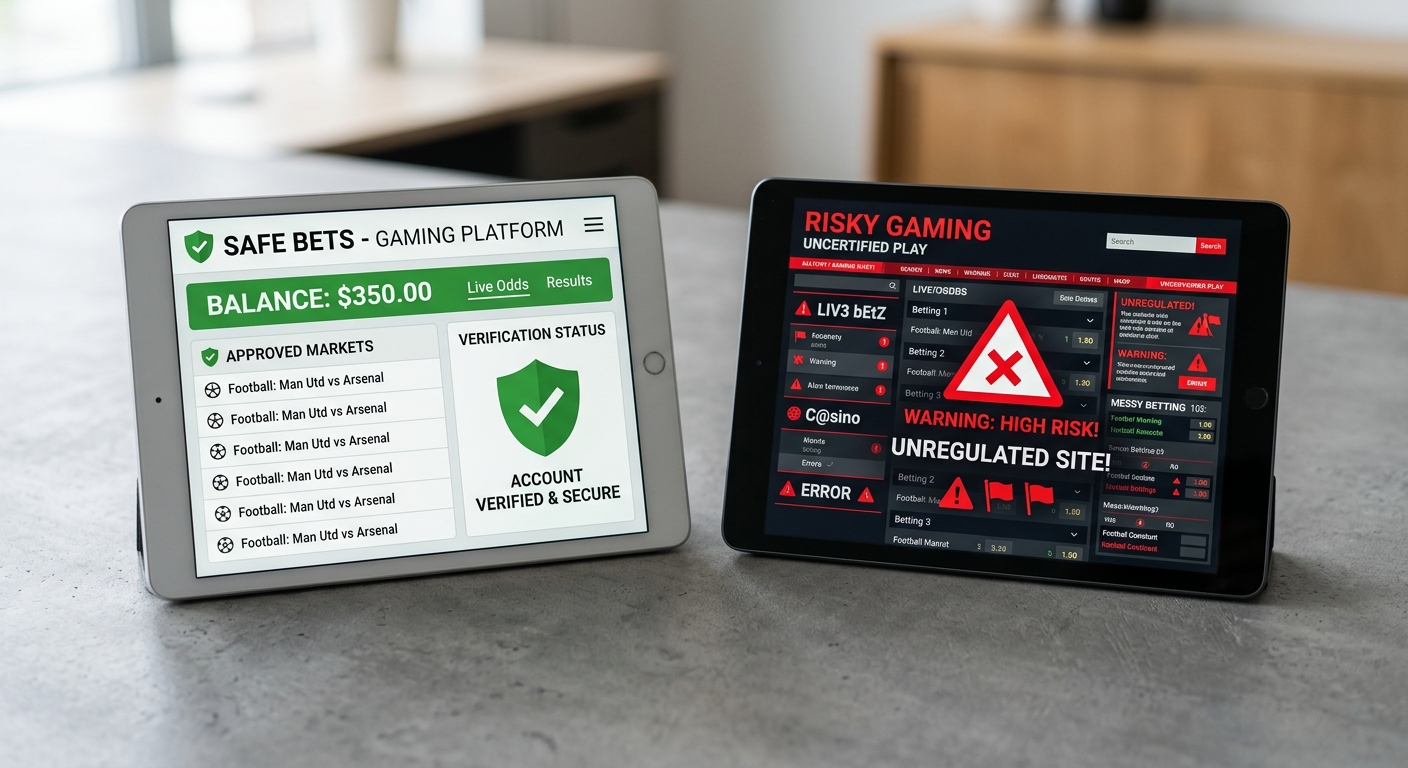 Vergelijking: legale versus illegale goksites - risicos illegale goksites